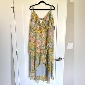 Express Floral Hi-Lo Maxi Dress